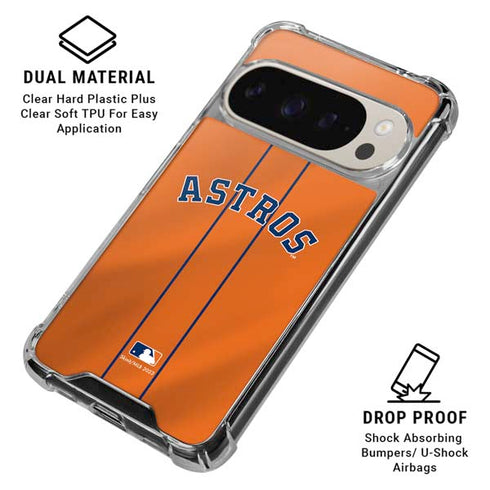 MLB Houston Astros Jersey Alternate Pixel 9/9 Pro Clear Case